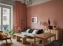 Color Combination In The Bedroom Interior Peach