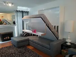Кровать трансформер фото в гостиной