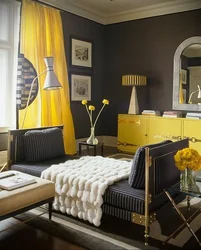 Yellow color in the bedroom interior what colors goes with