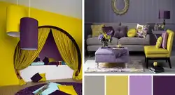 Жоўты колер у інтэр'еры спальні з якімі кветкамі спалучаецца