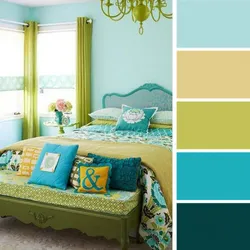 Yellow color in the bedroom interior what colors goes with