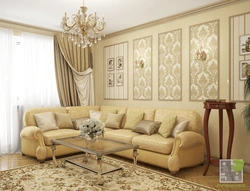 Photo Living Room In Gold Tones Photo
