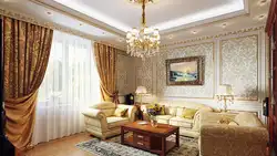 Photo living room in gold tones photo
