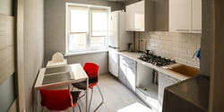 Photo Of A Kitchen In A Two-Room Apartment In A Panel House
