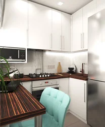 Photo Of A Kitchen In A Two-Room Apartment In A Panel House