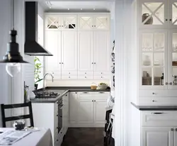 Кухня икеа будбин белая в реальном интерьере