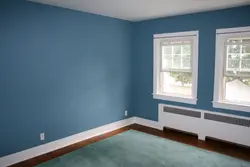 Design for painting walls with water-based paint in the living room photo