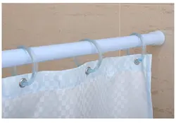 Curtain rod for bathroom curtains photo