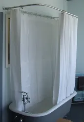 Curtain rod for bathroom curtains photo