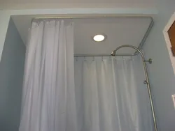 Карниз для шторки в ванной фото