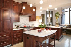 Combination of chocolate in the kitchen interior