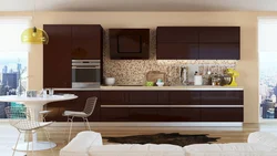 Combination Of Chocolate In The Kitchen Interior