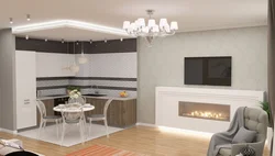 Studio Combined With Kitchen Interior