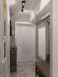 Design of a one-room apartment with a small hallway