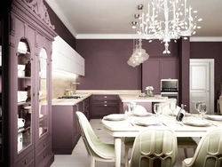 Powder-colored kitchen photos in the interior