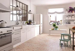 Kitchen Interior Design With Porcelain Stoneware Photo
