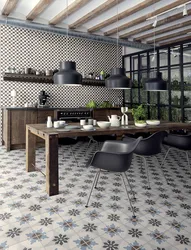 Дизайн интерьера кухни с керамогранитом фото