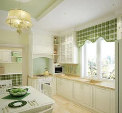 Photo of a bright kitchen with a window in the house