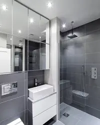 Bath in dark gray color photo