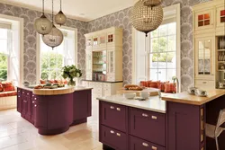 Kitchen decorated with flowers photo