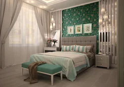 Gray green bedroom design
