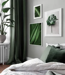Gray green bedroom design