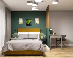 Серо Зеленая Спальня Дизайн