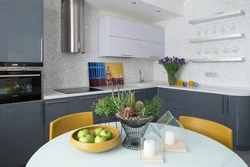 Design Of A Room With A Kitchen In Gray Tones