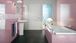 Дизайн ванны в одном цвете кафеля