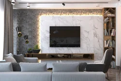 Design Of The TV Area In The Living Room Modern Design