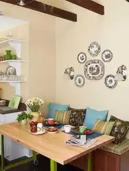 How To Decorate A Wall In The Kitchen Near The Table Photo