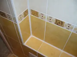 Corners on bathroom tiles photo