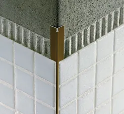 Corners on bathroom tiles photo