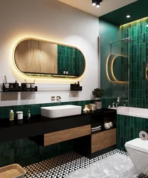 Bath interior in emerald color