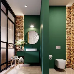 Bath interior in emerald color