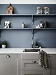 Walls for a gray kitchen photo painting