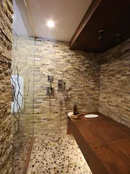 Фота камень у інтэр'еры ванны
