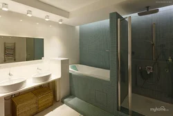 Bathroom design with toilet partition