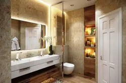Дизайн ванной комнаты с перегородкой для унитаза