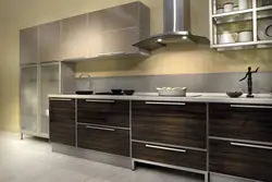 Kitchen facades in aluminum profile photo