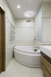 Bathroom with triangular bathtub photo