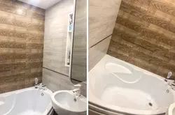 Фото дизайн ванной комнаты кварцвиниловой плиткой