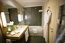 Photo of a hotel bathroom