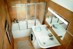 Rectangular bathtub in the interior