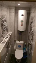 Дизайн маленького туалета в квартире с водонагревателем