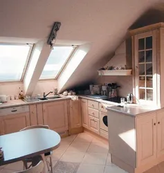 Sloping Ceiling In The Kitchen Photo