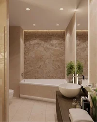 Sand tile bathroom design