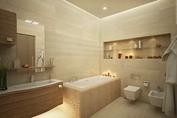 Sand tile bathroom design