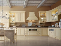 Photo of ivory kitchen in the interior photo