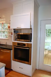 Built-In Microwave Oven In The Kitchen Photo In The Interior